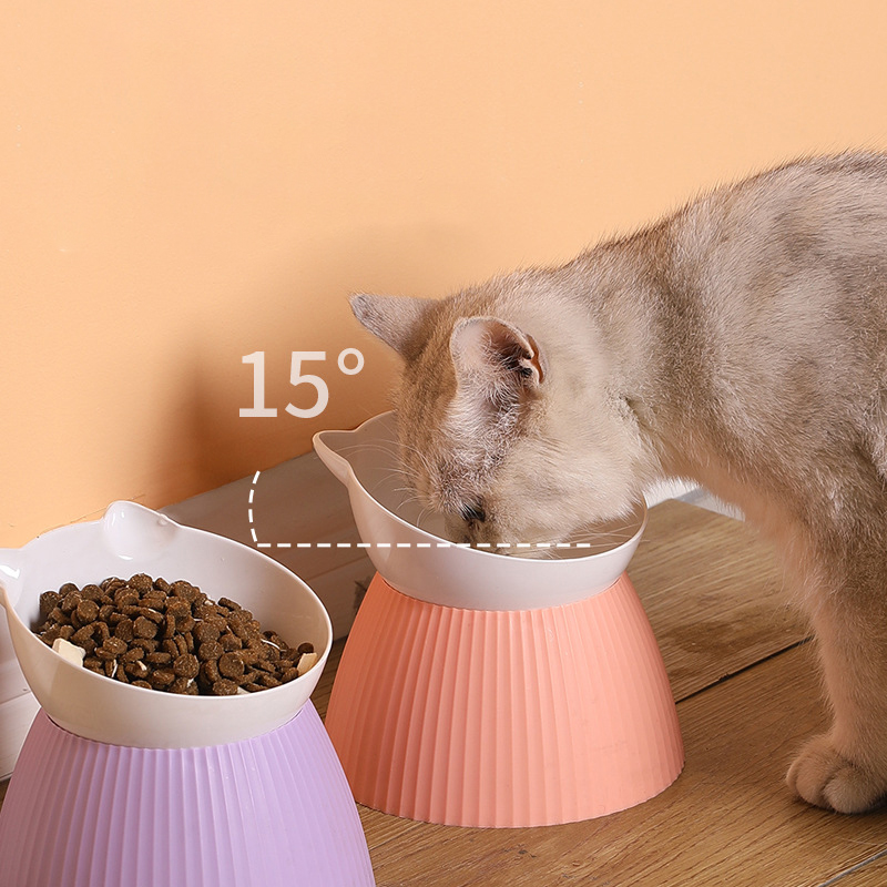 Bol rose pour animaux de compagnie à pattes hautes