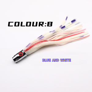 Fabrika fiyat yüksek hızlı ton balığı lures trolling marlin büyük oyun balıkçılık marlin cazibesi etekler Metal kafa derin dalış trolling lures