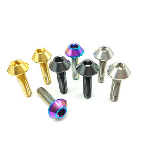 工場直送M6X12/15/20/25mm GR5チタン合金アンブレラヘッドヘックススクリューオートバイ改造用DIN標準プレーン仕上げ - Product Image 2