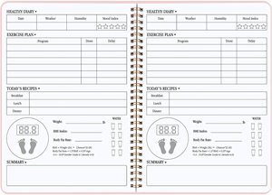 Custom <strong>Printed</strong> Spiral <strong>Notebook</strong> Daily Fitness Journal Food Planner Workout Goals Exercise <strong>Log</strong> Books Gym Diary Paper Organizer - Product Image 2