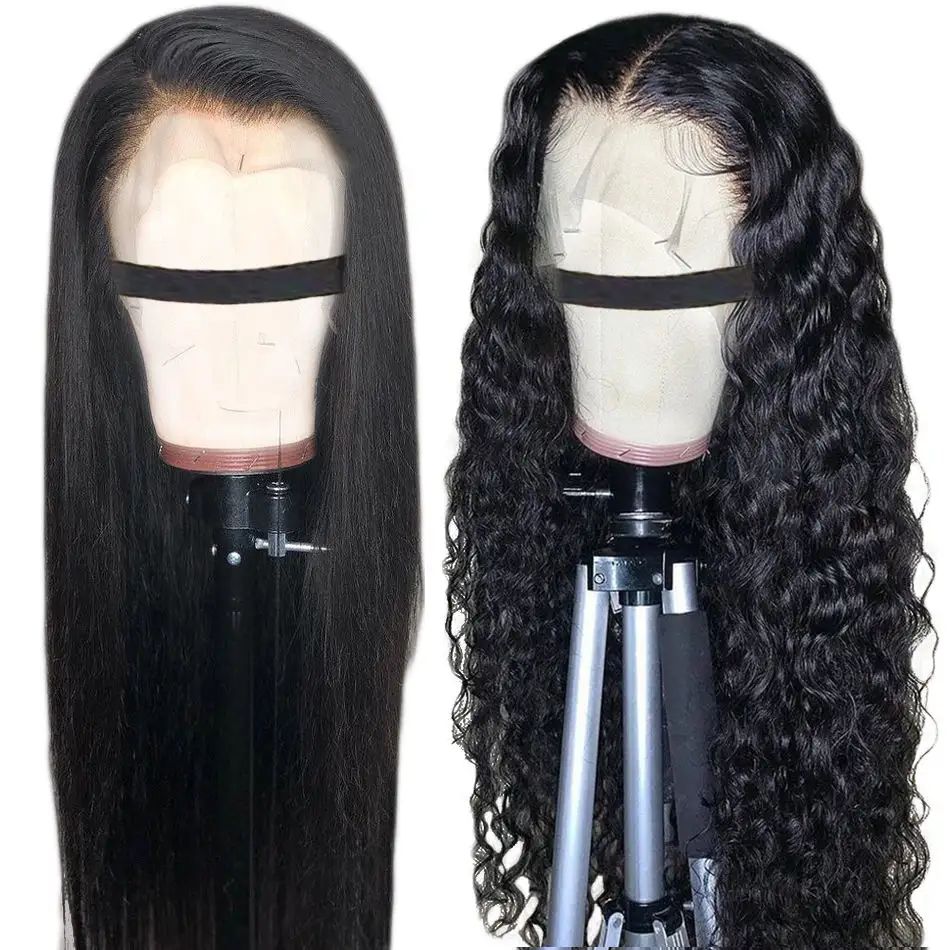 30 32 34 36 38 40 50 inch Human Hair Lace Front Wigs For Black Women Straight Deep Wave Kinky Curly Virgin Raw Indian Hair Wigs