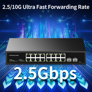 2.5G <strong>Network</strong> Switch,16 X 2.5G RJ45 Base-t Port, 2 X 10G SFP+ Slot 120G <strong>Bandwidth</strong>,Plug&amp;Play Unmanaged Home Lab <strong>Network</strong> Switch - Product Image 2