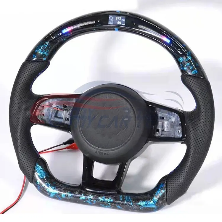 Volant en fibre de carbone pour V W G Ti Lamando V-olkswagen MK4 MK5 MK6 MK7 MK8 golf touareg Tiguan Scirocco gli Boyue siège