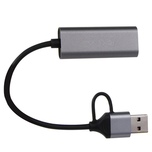 Tarjeta de captura de video 2 en 1 USB A/C HDMI Entrada 4K 60Hz Tarjeta de captura de video HDMI a USB para transmisión en vivo HD Video