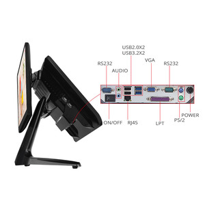 POS 15.6デュアルスクリーンメーカーコンピュータシステムデスクトップPOS - Product Image 4