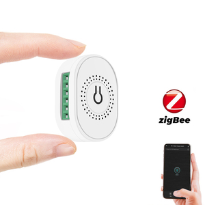 Para Tuya ZigBee Mini Módulo de interruptor de pared inalámbrico 16A/10A doble Relé 2 vías hogar inteligente con Control de voz integración Wifi - Product Image 1