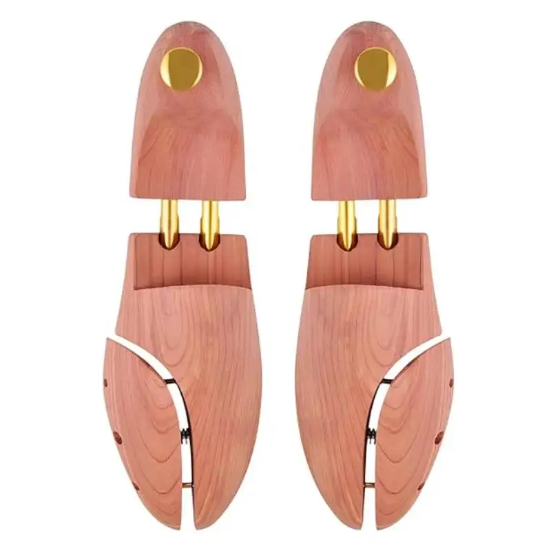 Soporte de zapatos de madera de cedro, árbol de bota de madera ajustable con tacones anchos-camilla de zapatos de madera de calidad para hombres y mujeres