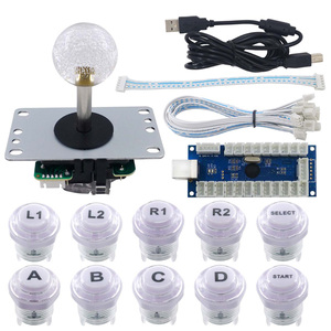 Hot Sell <strong>Arcade</strong> Game Console DIY Kit <strong>Arcade</strong> Cabinet Joystick Kit With USB Encoder LED Joystick Illuminated Push Buttons - Product Image 5