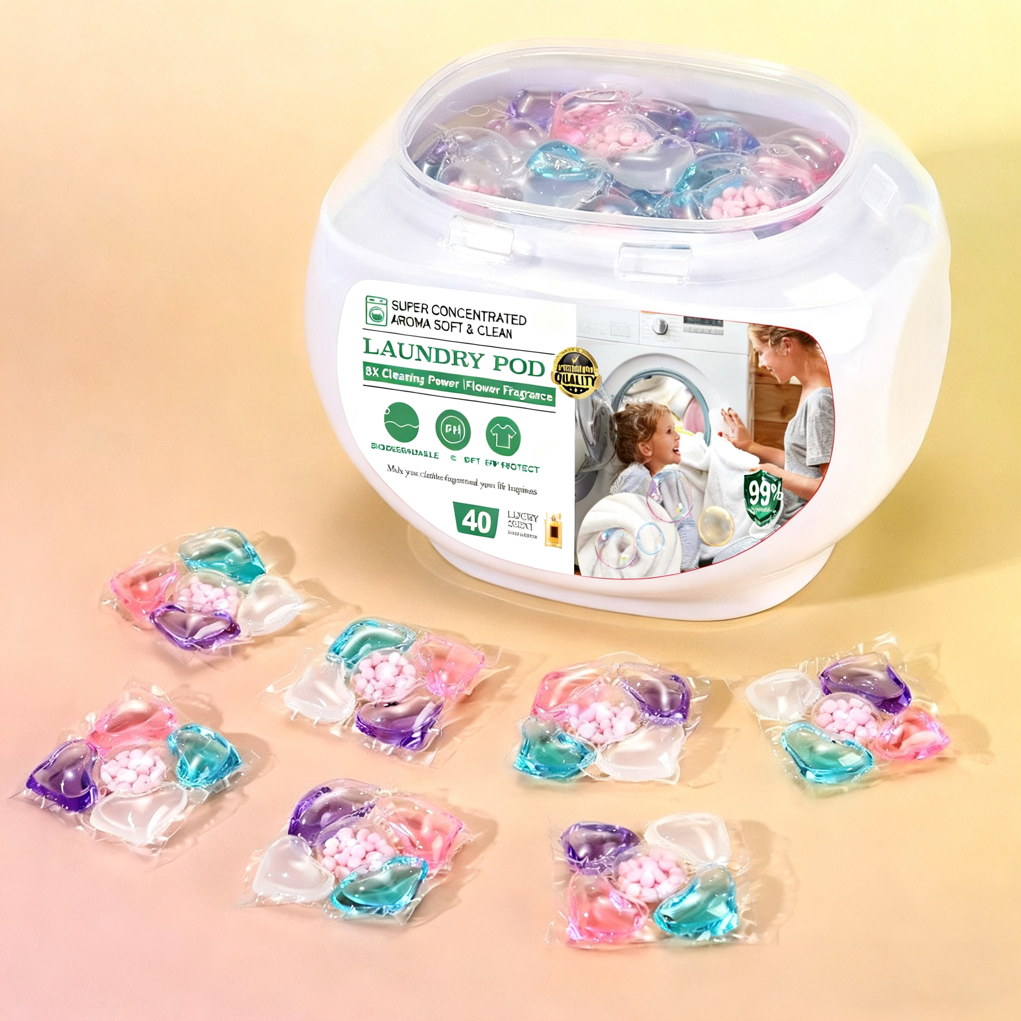 5-in-1 laundry gel beads