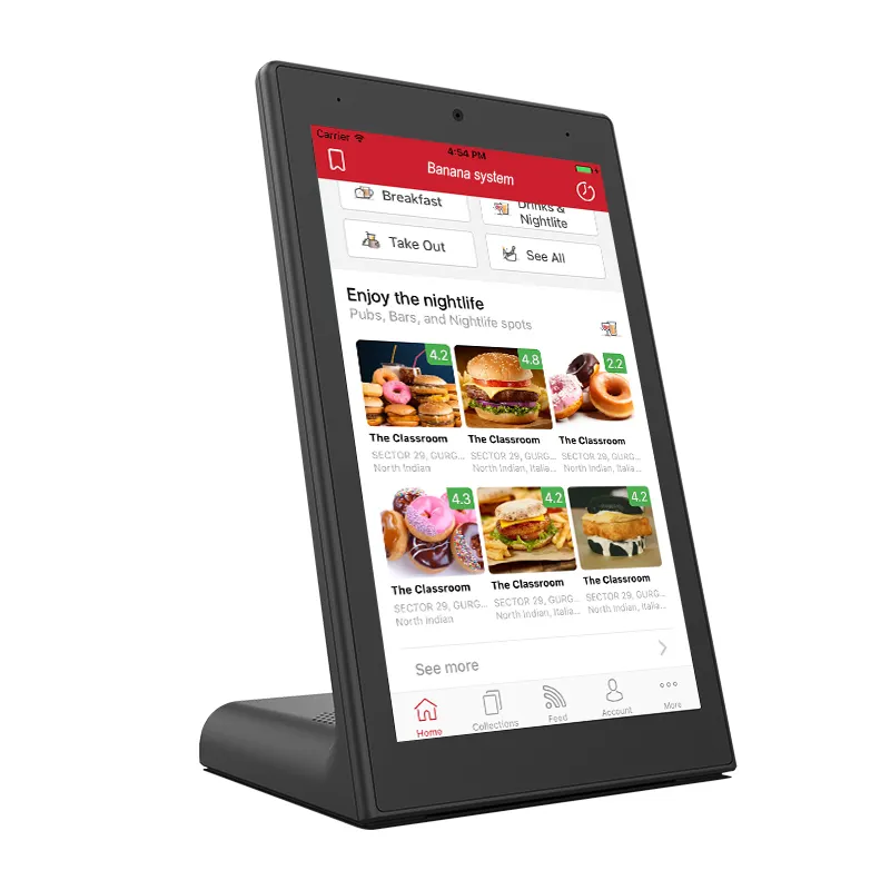 Tablet Evaluasi Umpan Balik Pelanggan Layar Sentuh 10.1 Inci Bentuk L untuk Pemesanan Bank Restoran