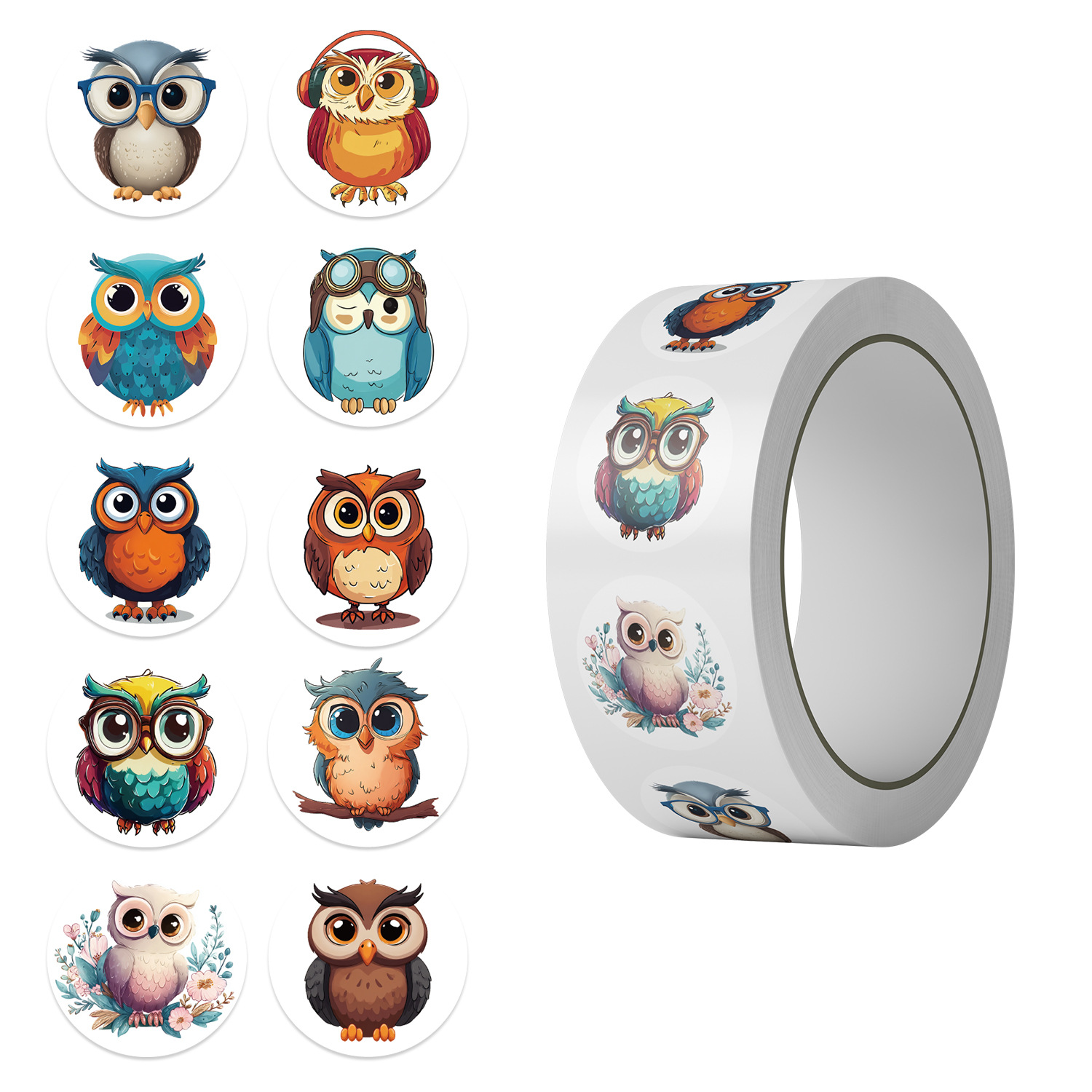 Jjt271 owl roll sticker