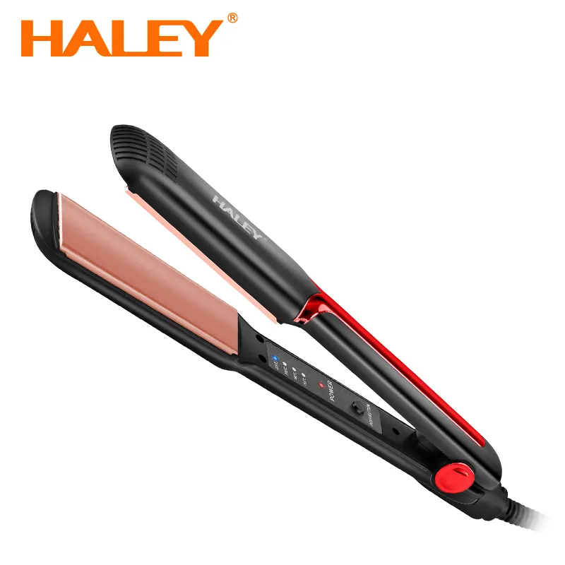 HALEY Titanium Hair Straightener Curler Ceramic Flat iron Temperature Adjustment Electric Straightening iron Curling Hair Irons