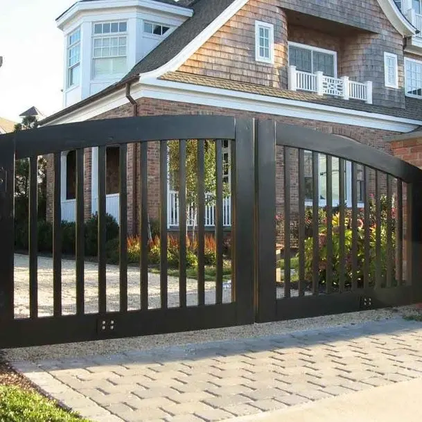 Cbmmart casa de luxo jardim balanço portão de ferro entrada entrada principal ferro forjado gates