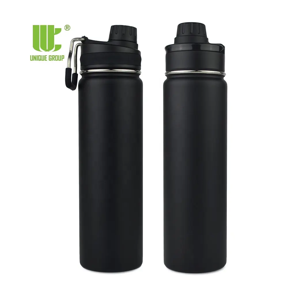 22oz de Luxe OEM Marque Facile À Transporter En Plein Air Gym Fitness Yoga Thermique En Acier Inoxydable Isolé Bouteille de Sport Avec Couvercle À Bec