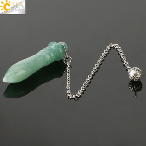 CSJA Dowsing için 2025 yeni varış kristal sarkaç doğal koni pembe kuvars Lipis Reiki taş muska Divination takı G308