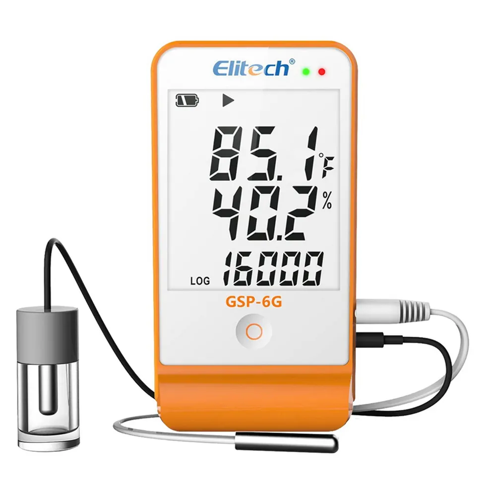 Elitech-Registrador DE DATOS Lcd de temperatura y humedad sin papel, multiuso, registro de datos de temperatura y