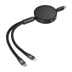 Universal PD 100W Carga rápida Laptop Tipo-C Cable de carga 2 en 1 PD 27W USB C Cable de datos de carga para iPhone Panel de aluminio
