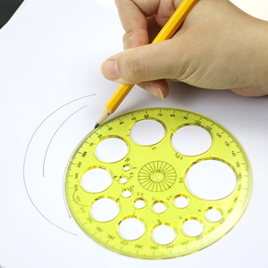BECOL卸売360度円形分度器プラスチック丸定規テンプレート16円学校のオフィスホーム用 - Product Image 5