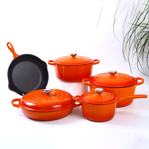 Chất lượng cao 5 Piece men gang <span class=keywords><strong>Cookware</strong></span> <span class=keywords><strong>Set</strong></span> soong Hà Lan lò súp & chứng khoán chậu chiên chậu và chảo Bộ - Product Image 6
