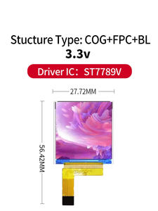 1.54 "ST7789 SPI interfaccia 12pin 1.54 pollici 240*240 quadrato IPS TFT Display LCD schermo 240x240 - Product Image 2
