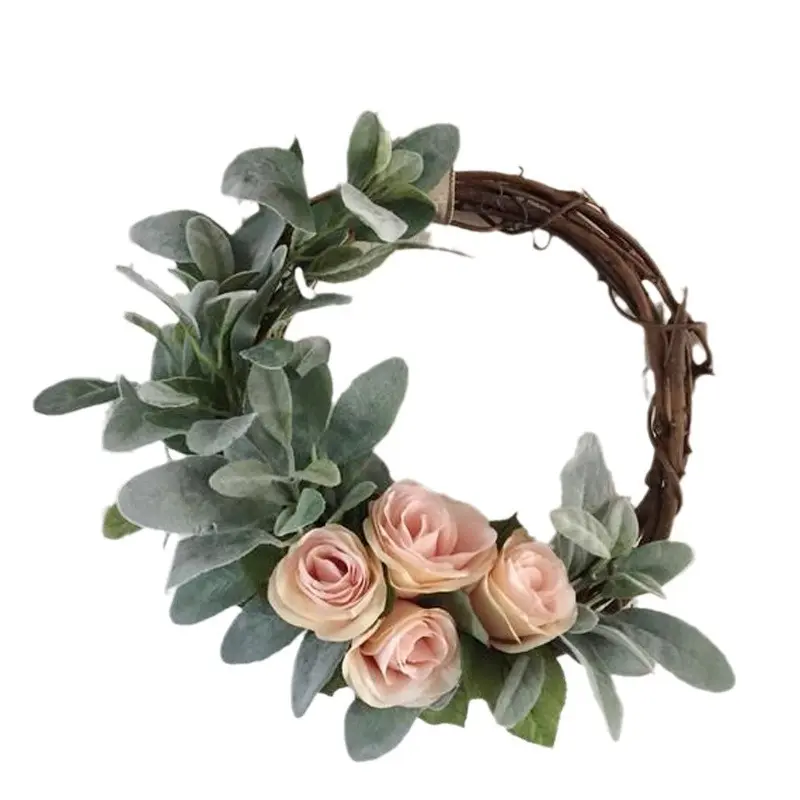 2024 Wholesale Fashion New Spring Artificial Flower Wreaths ForFall Wall Home DIY