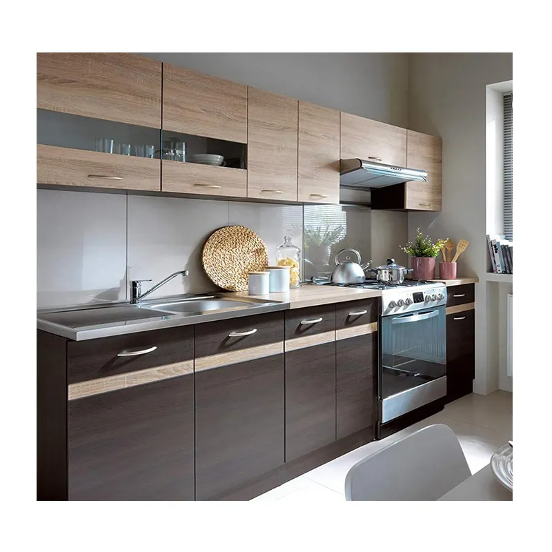 Venda da fábrica italiana moderna pequena madeira modular despensa gabinete/armário de cozinha design