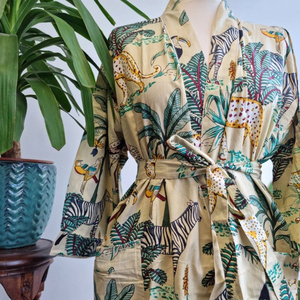 Kadın giyim elbise elbisesi hint el yapımı Farida <span class=keywords><strong>Kahlo</strong></span> Kaftan uzun pamuk Kaftan kapak up gecelik Kaftan kadın giyim