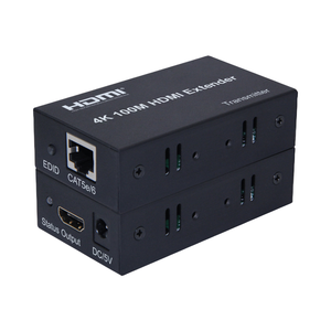 4K HDMI扩展器，带发射器和接收器100米范围金属适配器5v输入，用于视频显示最佳质量hdmi扩展器4k