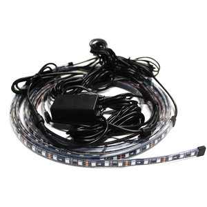 ชุดหลอดไฟ LED สำหรับรถยนต์, 6ชิ้นสีเรืองแสงได้ IP68 50ซม. 120ซม. กันน้ำมีความยืดหยุ่น12V อุปกรณ์เสริมไฟโมเดลมายากล