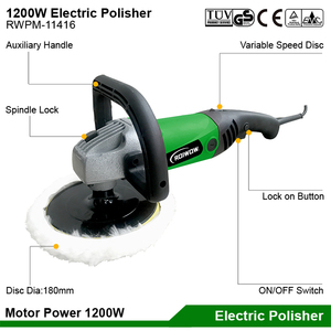 Bán Buôn 1200W Điện Điện Đánh Bóng Xe Chuyên Nghiệp Waxing Xe Chi Tiết Công Cụ Đánh Bóng Điện Đệm Đánh Bóng Máy - Product Image 2