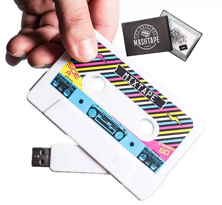 Custom Cassette Tape USB Flash Drive 1GB 2GB 4GB 8GB 16GB Cle USB Key Pendrive Pen Drive 32GB Memoria USB Memory Stick U Disk