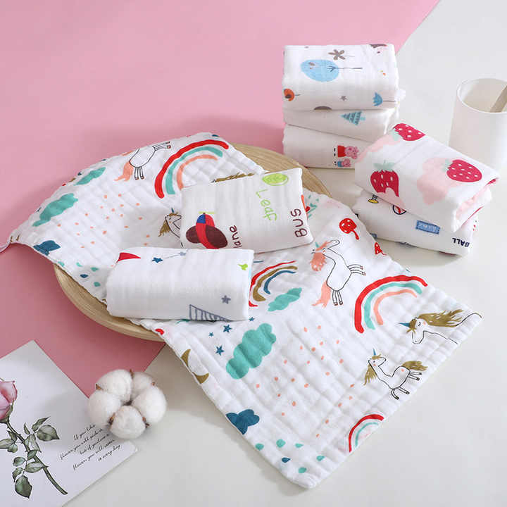 Gaas Katoenen Boer Doek Handdoeken Pasgeboren Baby Zacht Absorberend Puur Katoenen Gezicht Badhanddoeken Gezicht Zakdoek Boer Doek Washandje