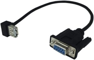 RS232 DB9母到USB 2.0母串行电缆适配器转换器8英寸25厘米 - Product Image 2