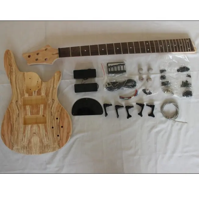 Kit de guitarra de 5 cuerdas con parte superior de arce Spalted