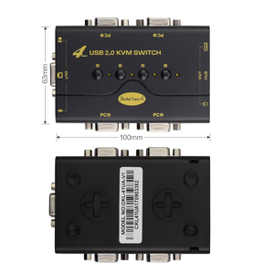 4 Port VGA <strong>KVM</strong> <strong>Switch</strong> with USB Hub and Audio Support Wireless Keyboard Mouse Connection and Push Button Switching Function