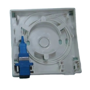 Material ABS Mini FTTH Caja de terminales Placa frontal de fibra óptica de 2 núcleos Caja de superficie de enchufe de pared óptica de tamaño 86 - Product Image 2