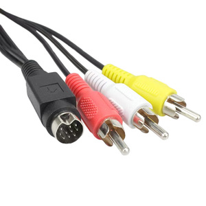 Mini DIN macho a 3 RCA Cable RCA a 10 9 8 7 6 5 4 3 pines Extensión Arnés de cableado para cámaras electrónicas - Product Image 2