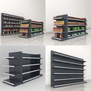 Tùy chỉnh cửa hàng thương mại kệ cửa hàng hiển thị siêu thị Kệ Gondola kệ kim loại siêu thị Kệ Kệ 120kg/lớp - Product Image 1