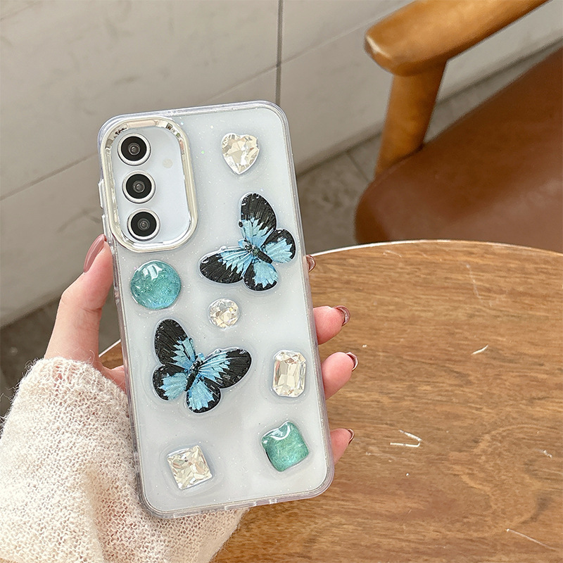 Papillon bleu transparent