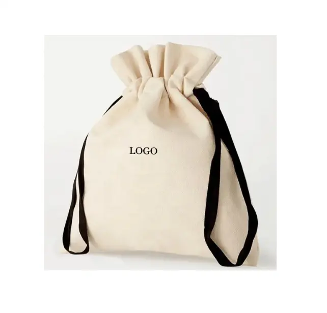 Сумка для покупок Haoen, 100% хлопковая Холщовая Сумка с индивидуальным логотипом, рекламная Косметическая Подарочная сумка