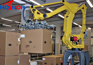 Línea de montaje automatizada Brazo robótico paletizador Robots articulados industriales Fanuc para carga y descarga Manipulación de materiales