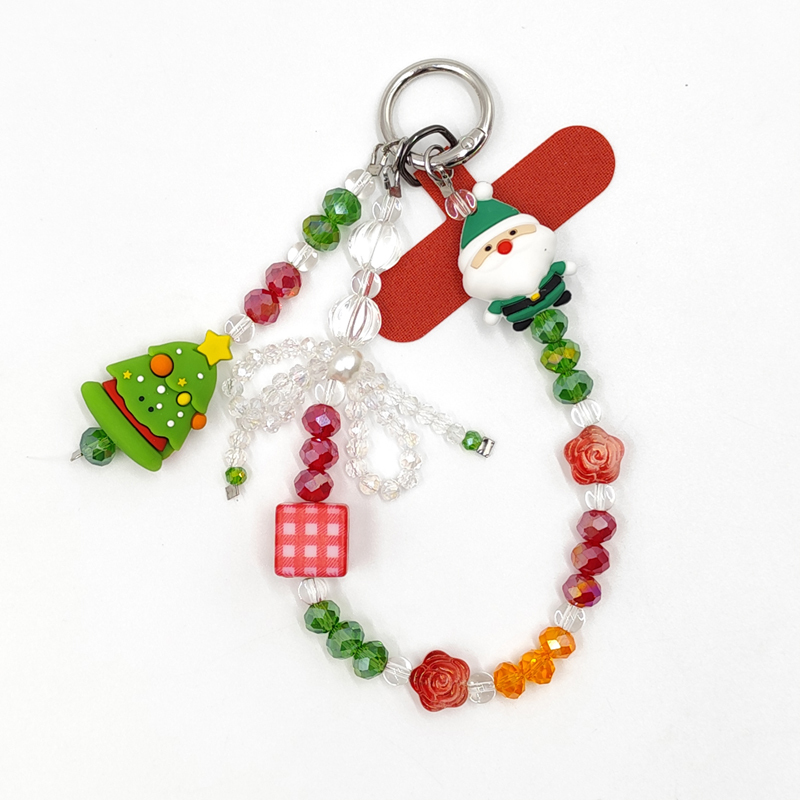 Silicone Christmas Tree & Santa Claus - Mobile Phone Charm