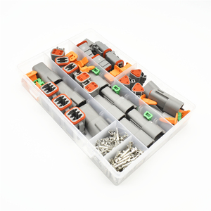 250Pcs Deutsch DT Loạt Nối Dây Không Thấm Nước <span class=keywords><strong>Kit</strong></span> DT06-2/3/4/6S DT04-2/3/4/6P Ô Tô Kín Cắm Với Chân Hộp - Product Image 3