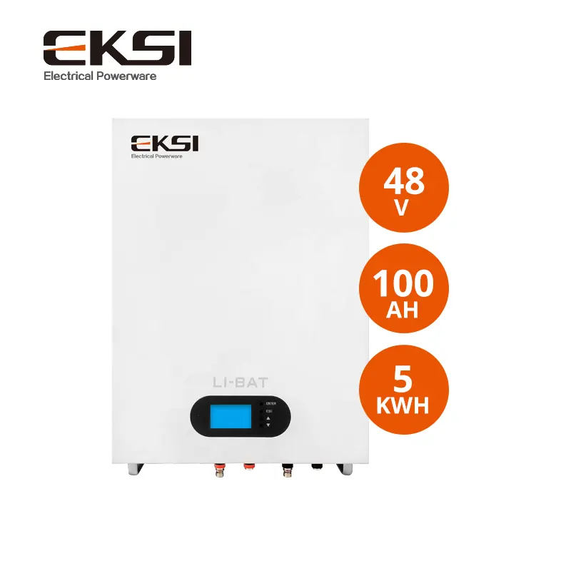 EKSI ev Lifepo4 hücre pil 48v lityum iyon güç duvar pil ile güneş Kwh depolama