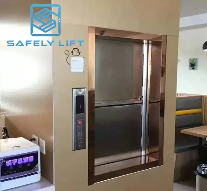 Sollevare in modo sicuro ascensore per il trasporto di ascensori per alimenti economici ascensore per montavivande per piccoli alimenti