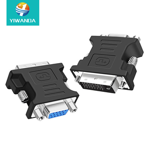 Adaptador DVI a VGA de bajo precio, adaptador DVI macho a VGA hembra, 1080P conector de vídeo, 24 + 1 pines para Monitor, ordenador, proyector, negro - Product Image 1
