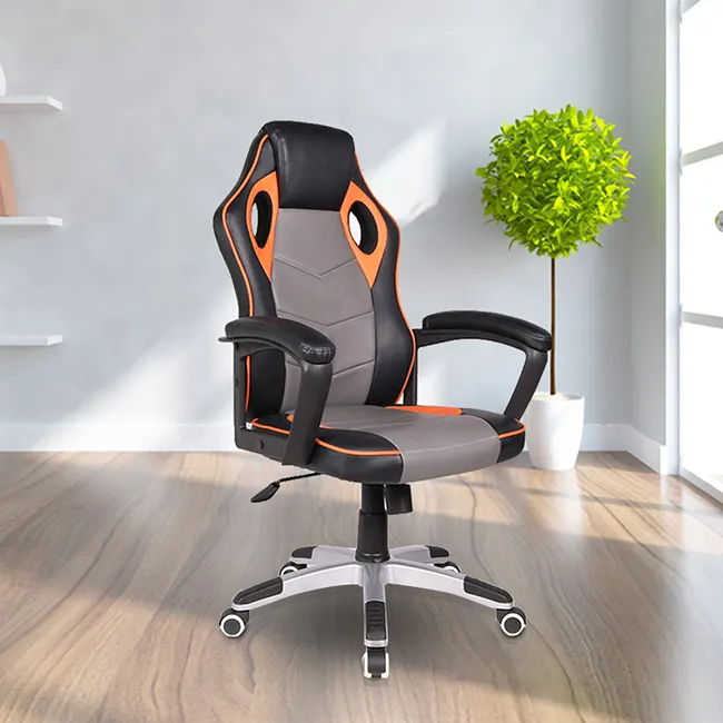 Foshan naranja giratoria de asiento silla de oficina Silla de escritorio con PU mano Pad