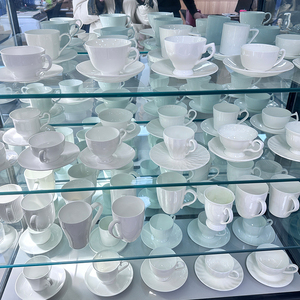 Giá sỉ nhà máy Bát gốm sứ phong cách Bắc Âu, đĩa trái cây, vật trang trí trung tâm, bát trắng trang trí, bộ đĩa ăn cưới - Product Image 4