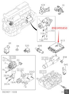 Động Cơ Ban Đầu Phụ Tùng 6wg1 Điều Khiển ECU 8-98349185-0 8983491850 8-98204685-1 8982224512 Cho ZX450-3 ZX470-3 Máy Xúc - Product Image 6