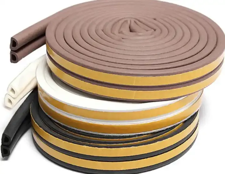 OEM bụi bằng chứng D hình chữ nhật phẳng loại Acoustic cửa sổ PVC PU bọt EPDM Silicone cao su tự dính thời tiết dải cửa con dấu